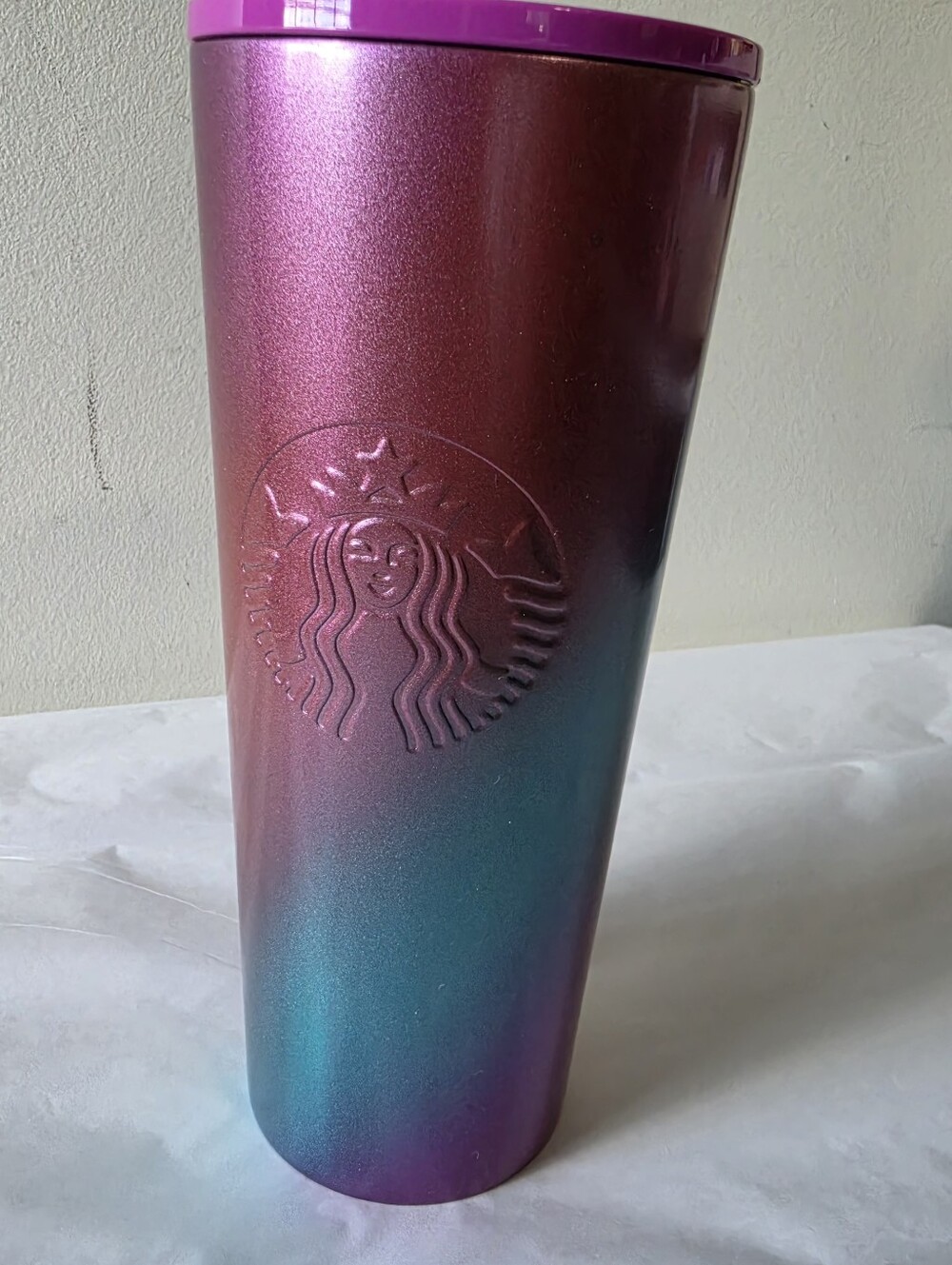 Starbucks Spring 2022 Shimmer Ombre Stainless Steel Tumbler 24 oz Venti no straw